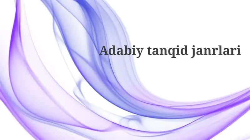 Adabiytanqidjanrlari 1