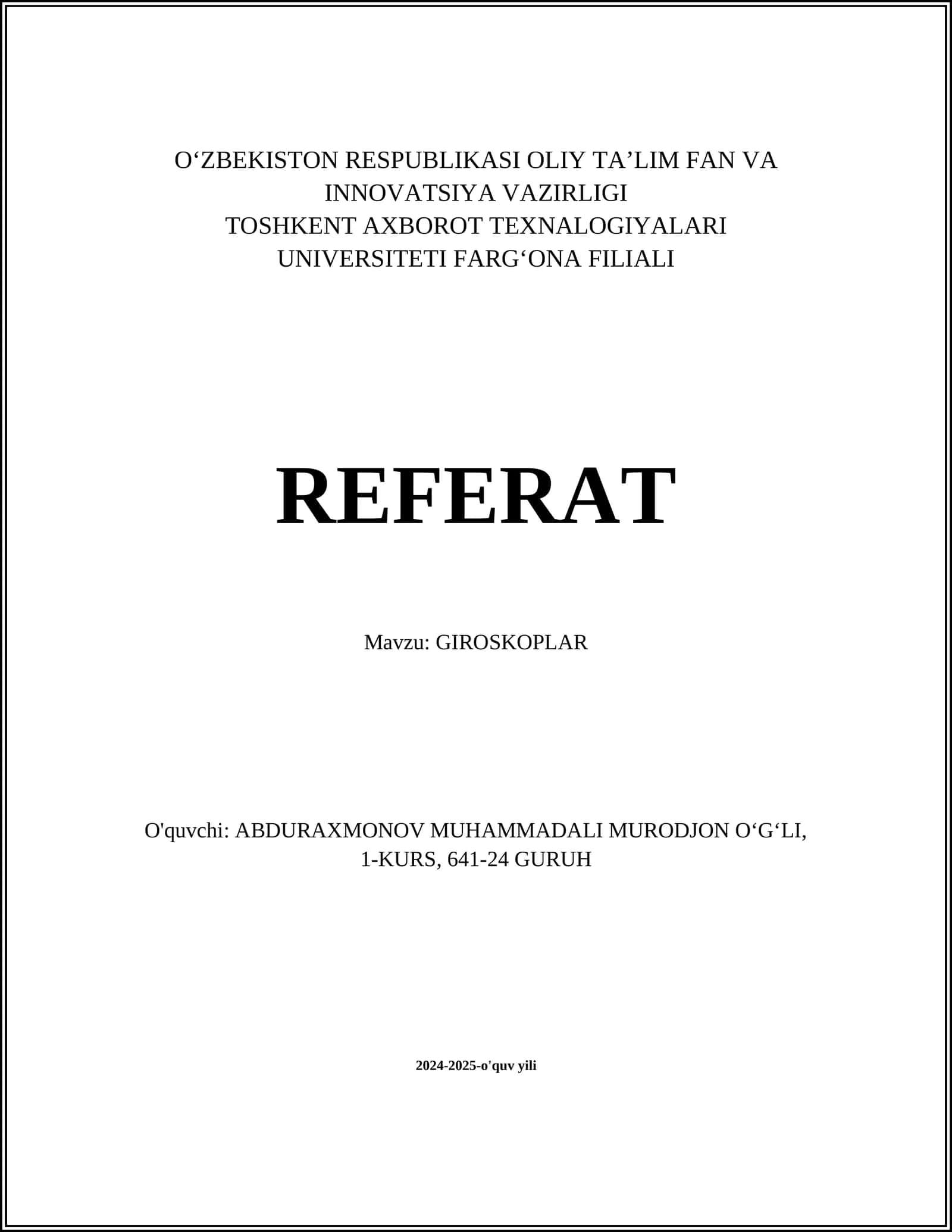 GIROSKOPLAR 1