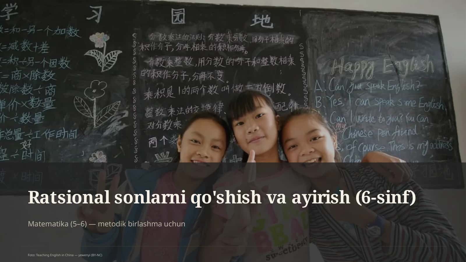 Ratsional sonlarni qo'shish va ayirish (6-sinf) 1