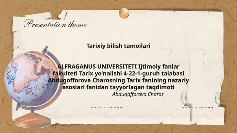 Tarixiy bilish tamoilari 1