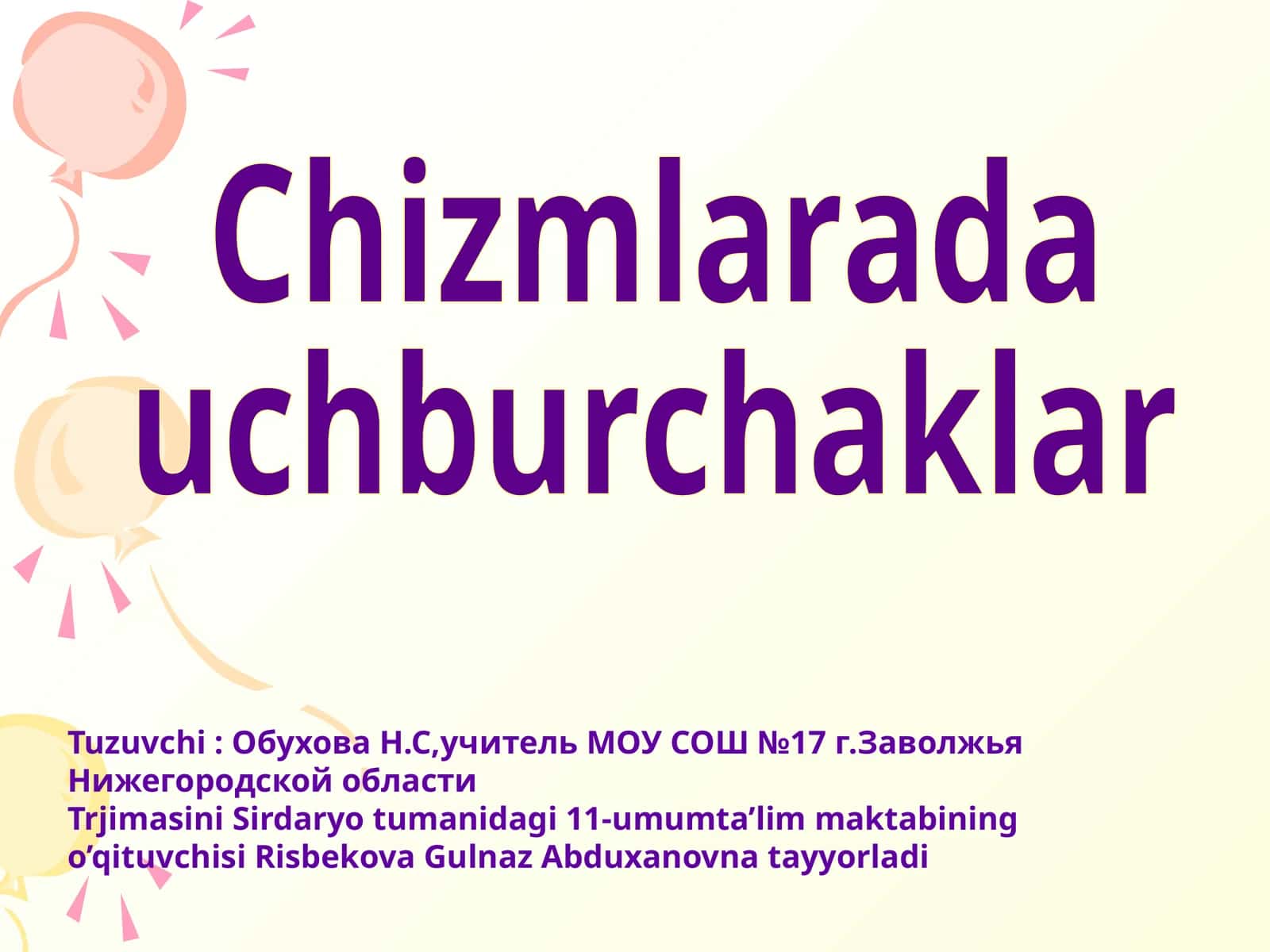 Chizmlarada uchburchaklar 1