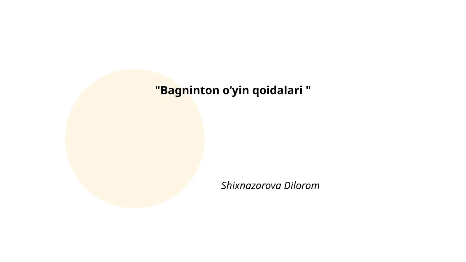 Bagninton oʻyin qoidalari 1