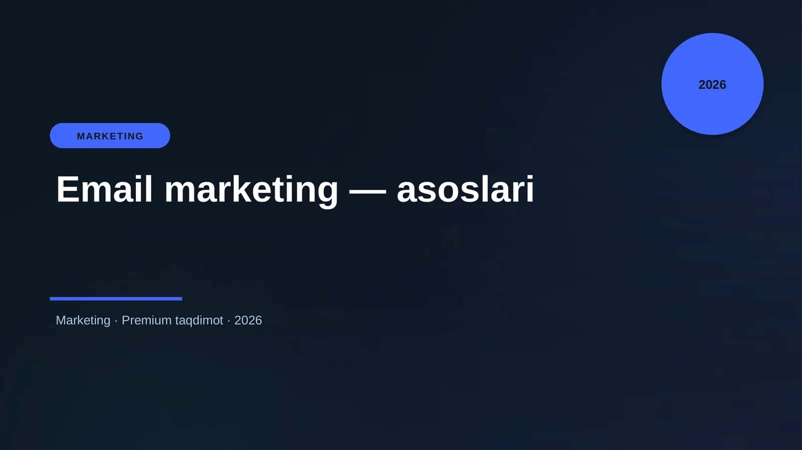 Email marketing — asoslari 1