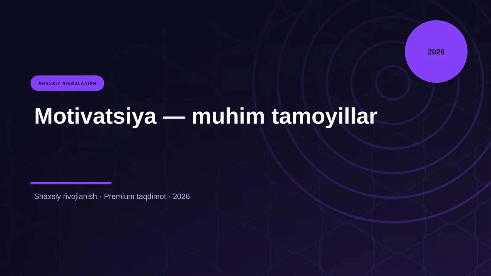 Motivatsiya — muhim tamoyillar 1