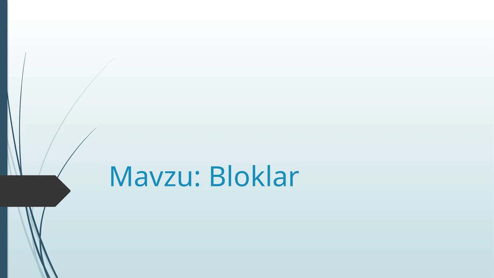 Bloklar 1