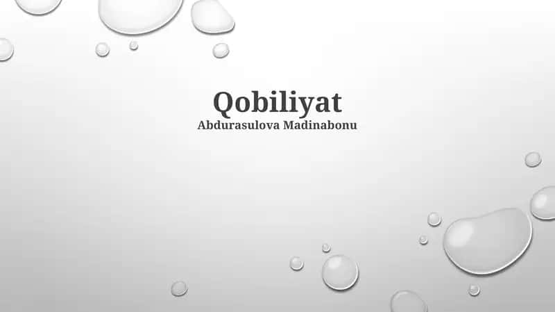 Qobiliyat 1