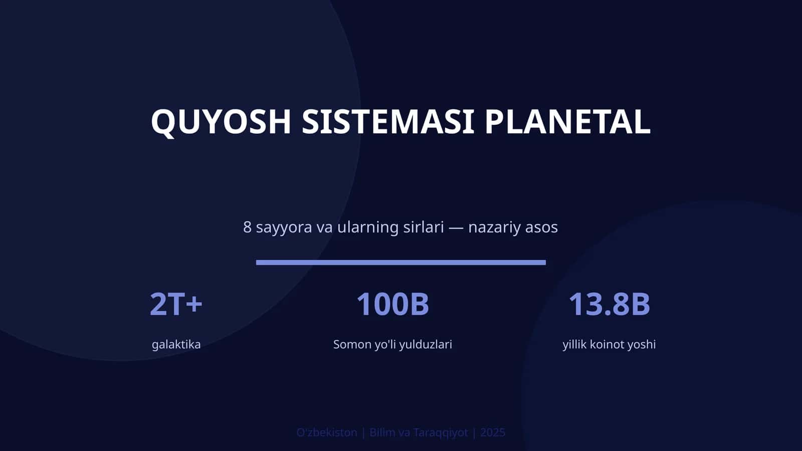 Quyosh Sistemasi Planetal 1