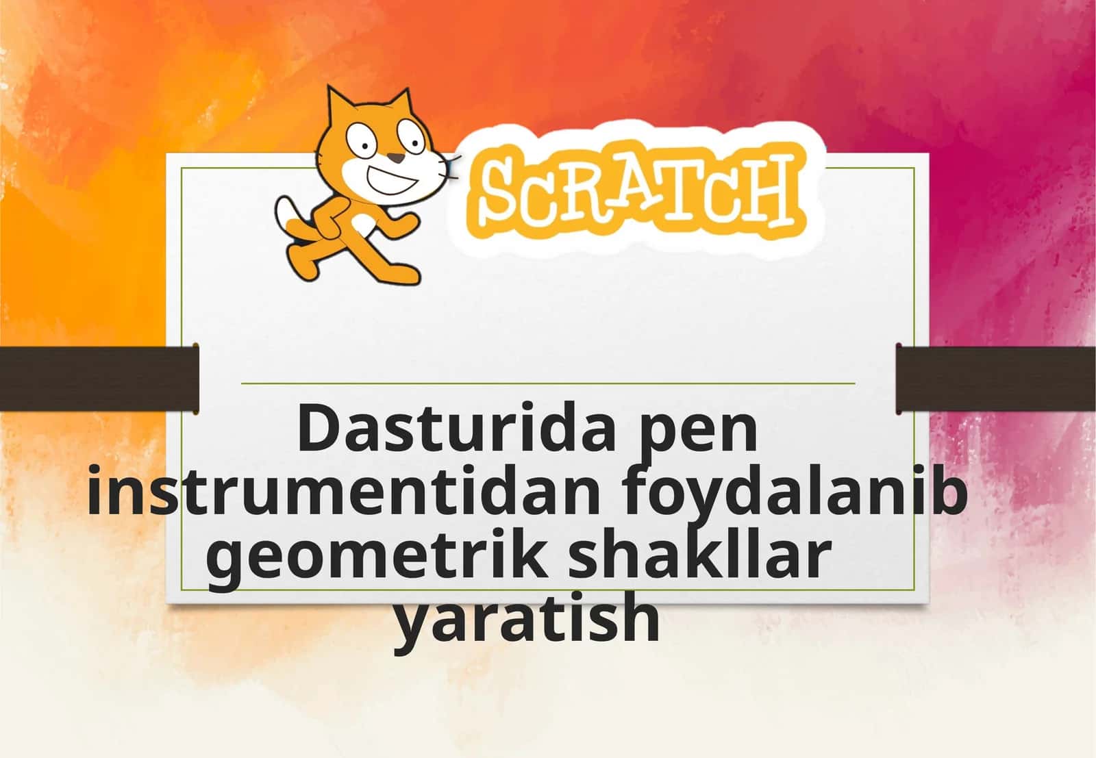 Dasturida pen instrumentidan foydalanib geometrik shakllaryaratish 1