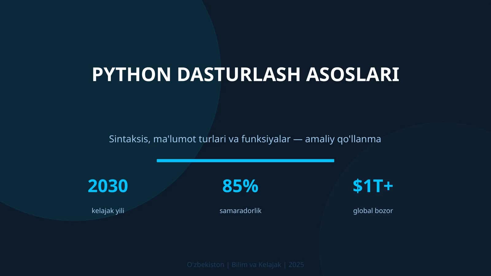 Python dasturlash asoslari 1