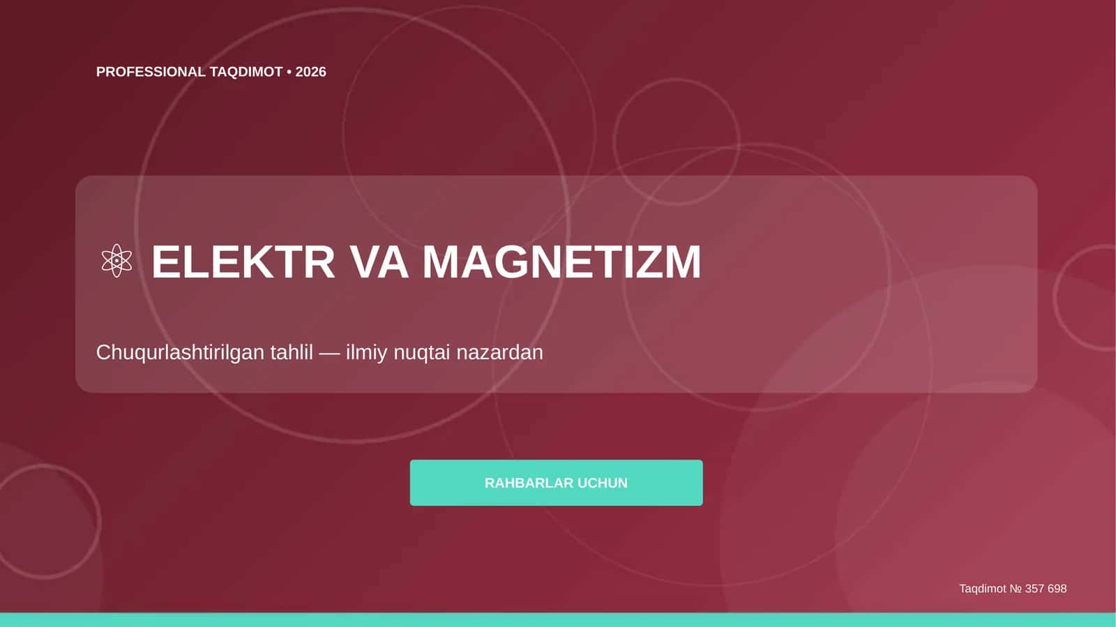 ELEKTR VA MAGNETIZM 1