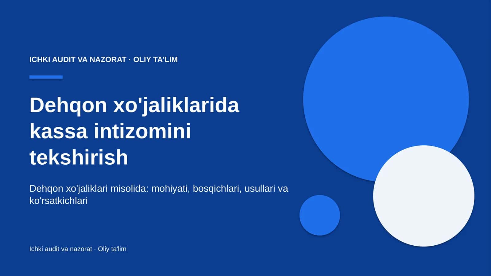 Dehqon xo'jaliklarida kassa intizomini tekshirish 1