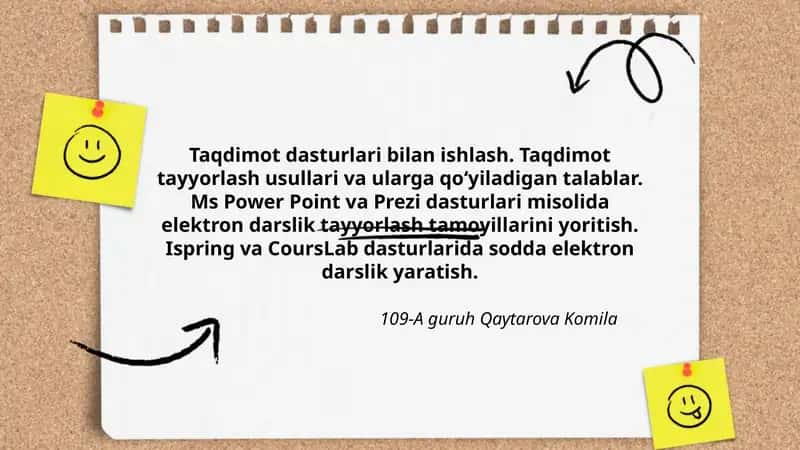 Taqdimot Dasturlari bilan Ishlash 1