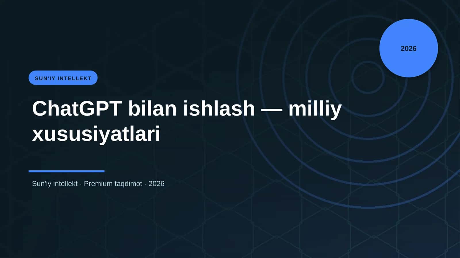 ChatGPT bilan ishlash — milliy xususiyatlari 1
