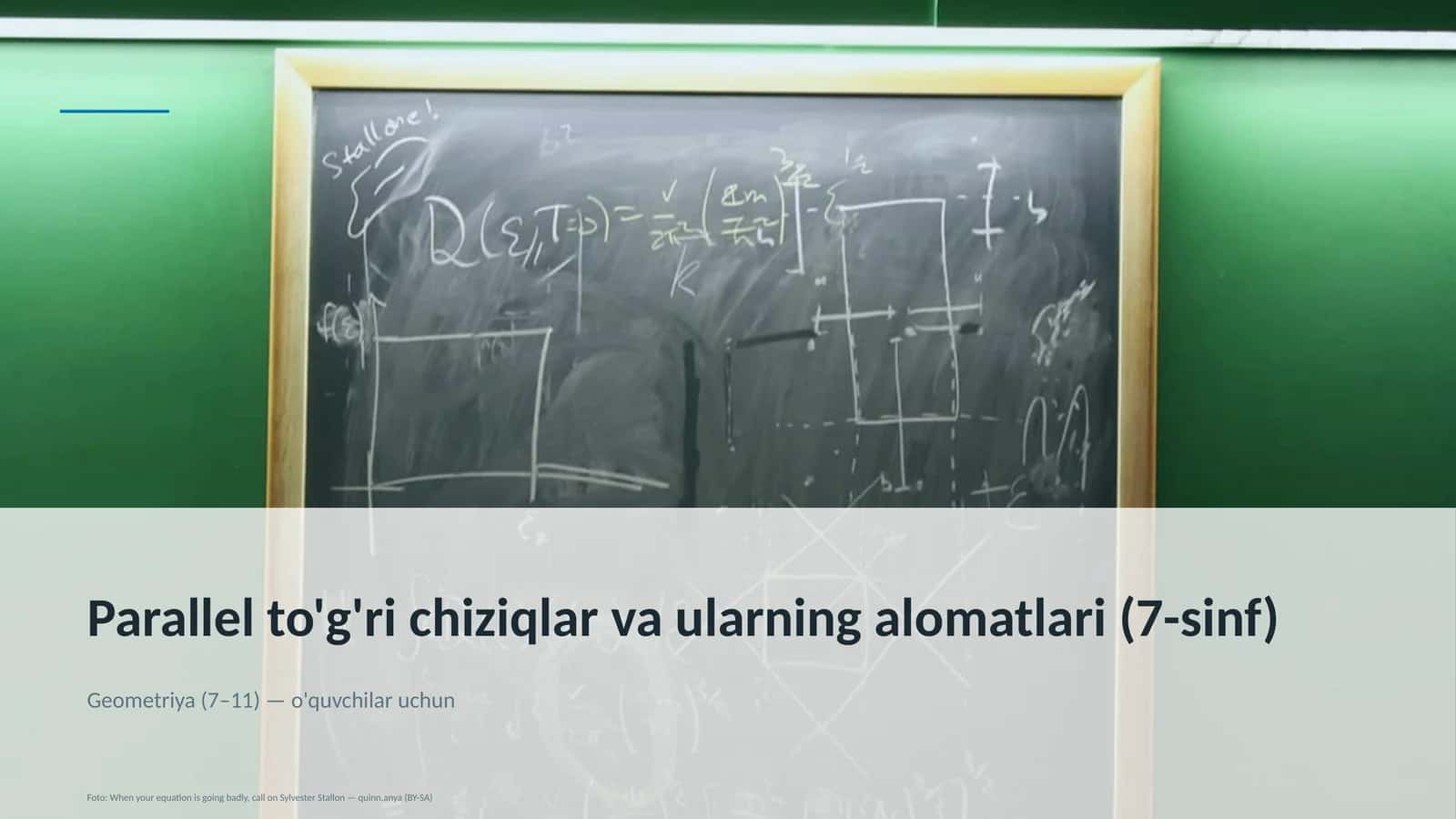 Parallel to'g'ri chiziqlar va ularning alomatlari (7-sinf) 1