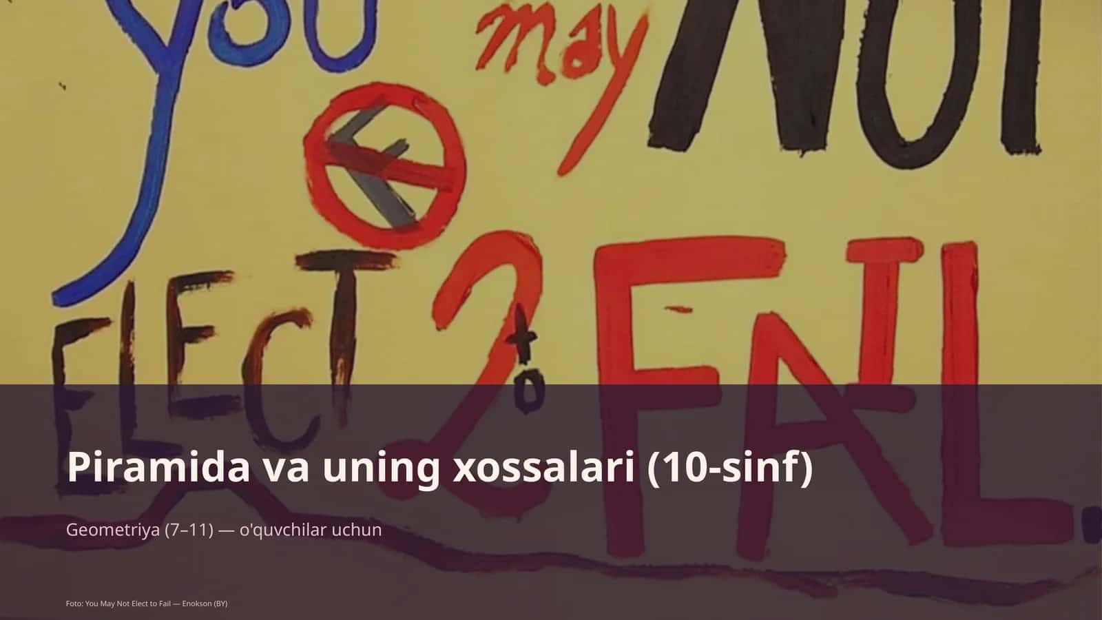 Piramida va uning xossalari (10-sinf) 1