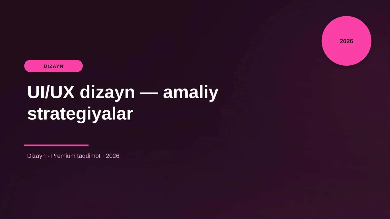 UI/UX dizayn — amaliy strategiyalar 1