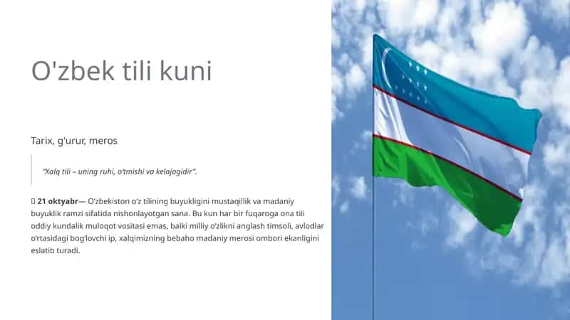 O'zbek tili kuni 1