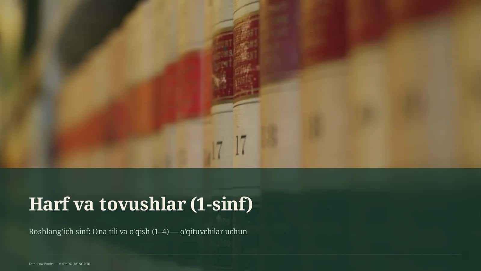 Harf va tovushlar (1-sinf) 1