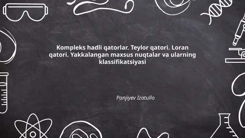 Kompleks hadli qatorlar 1