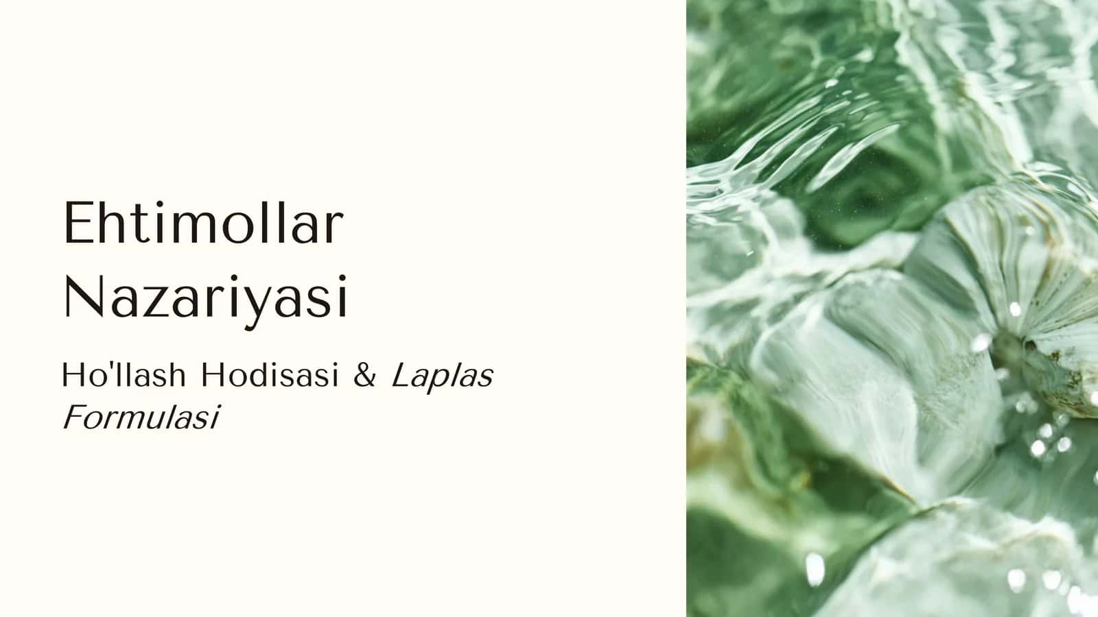 Ehtimollar Nazariyasi 1