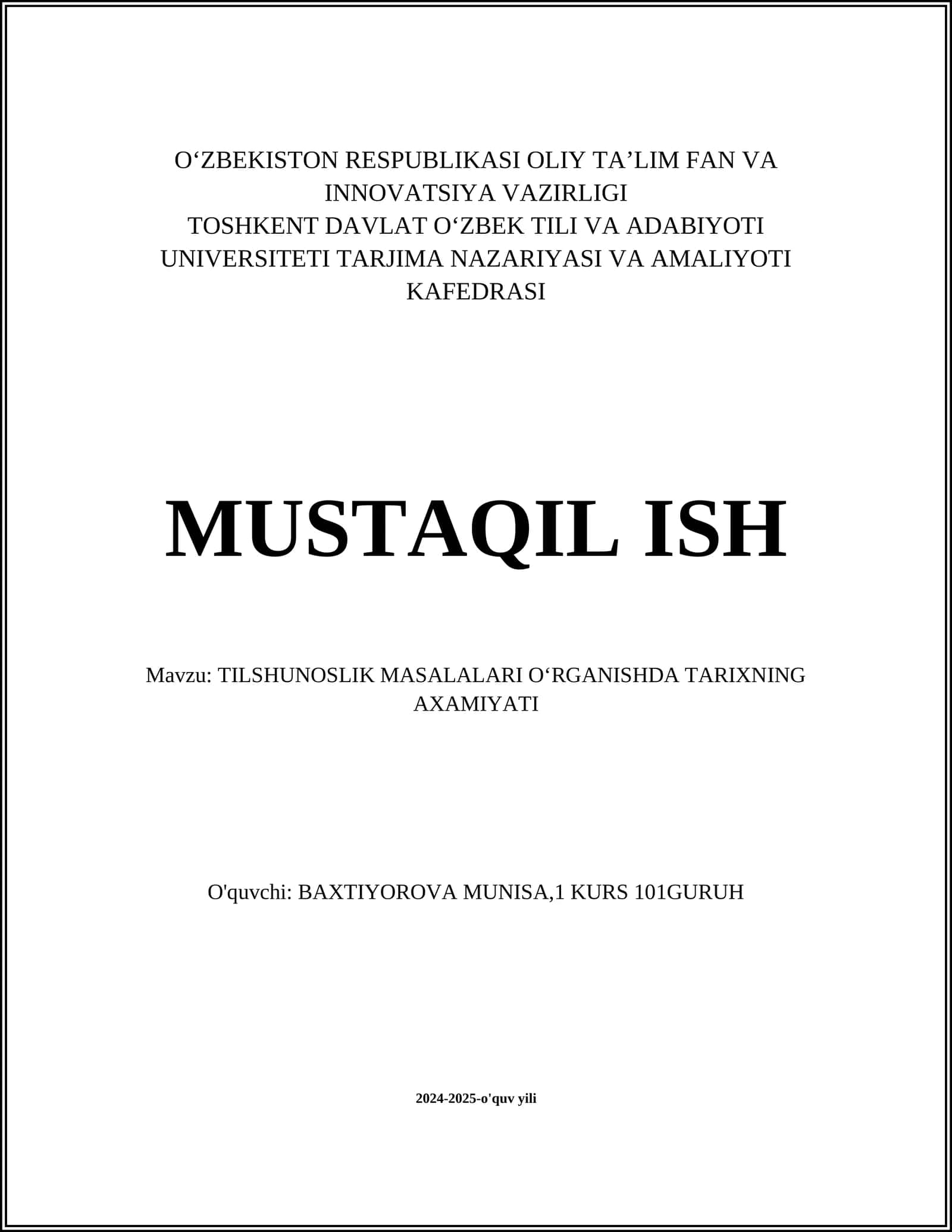 TARIXNING AXAMIYATI 1