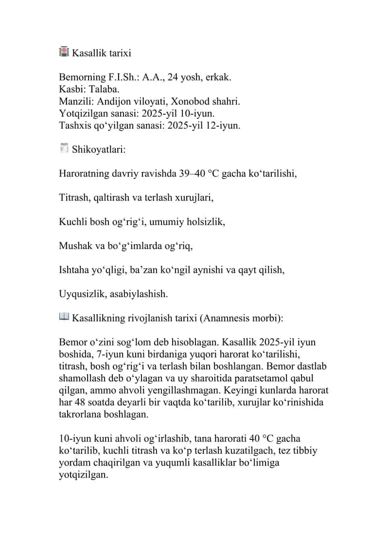 Bezgak kasallik tarixi 1