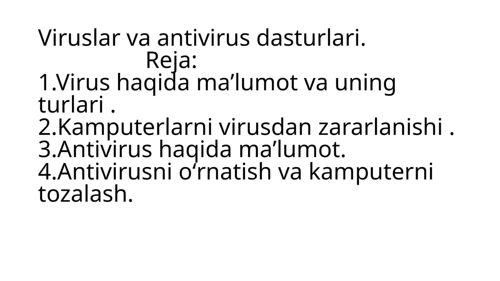 Viruslar va antivirus dasturlari 1