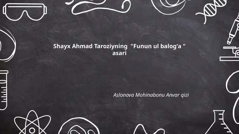 "Funun ul balogʻa" 1