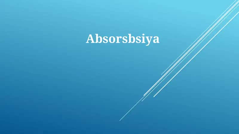 Absorsbsiya 1