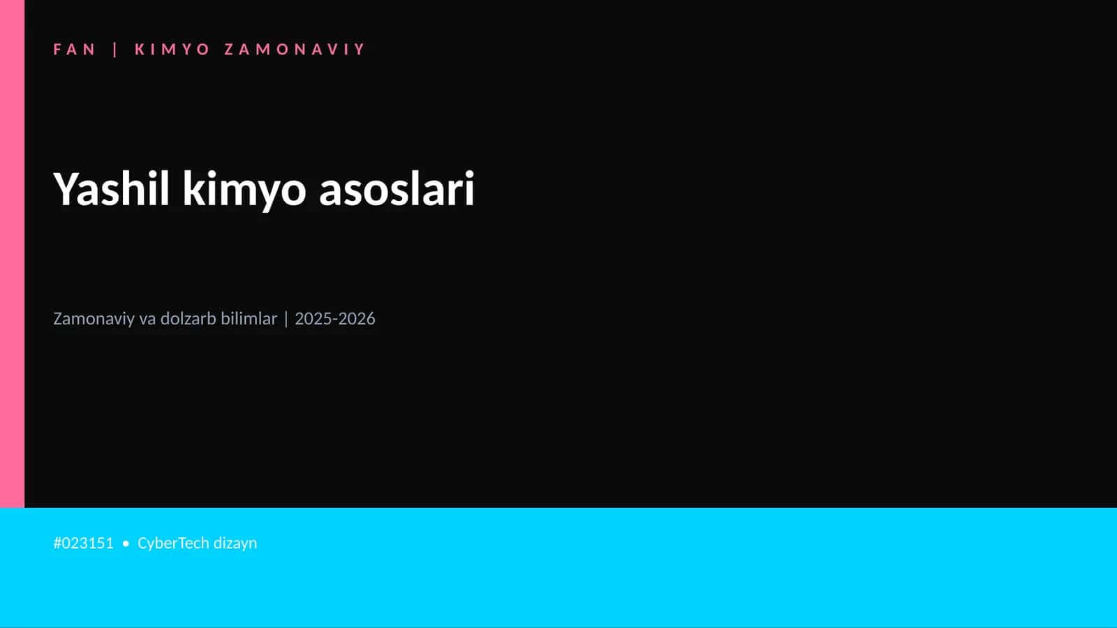 KIMYO ZAMONAVIY 1