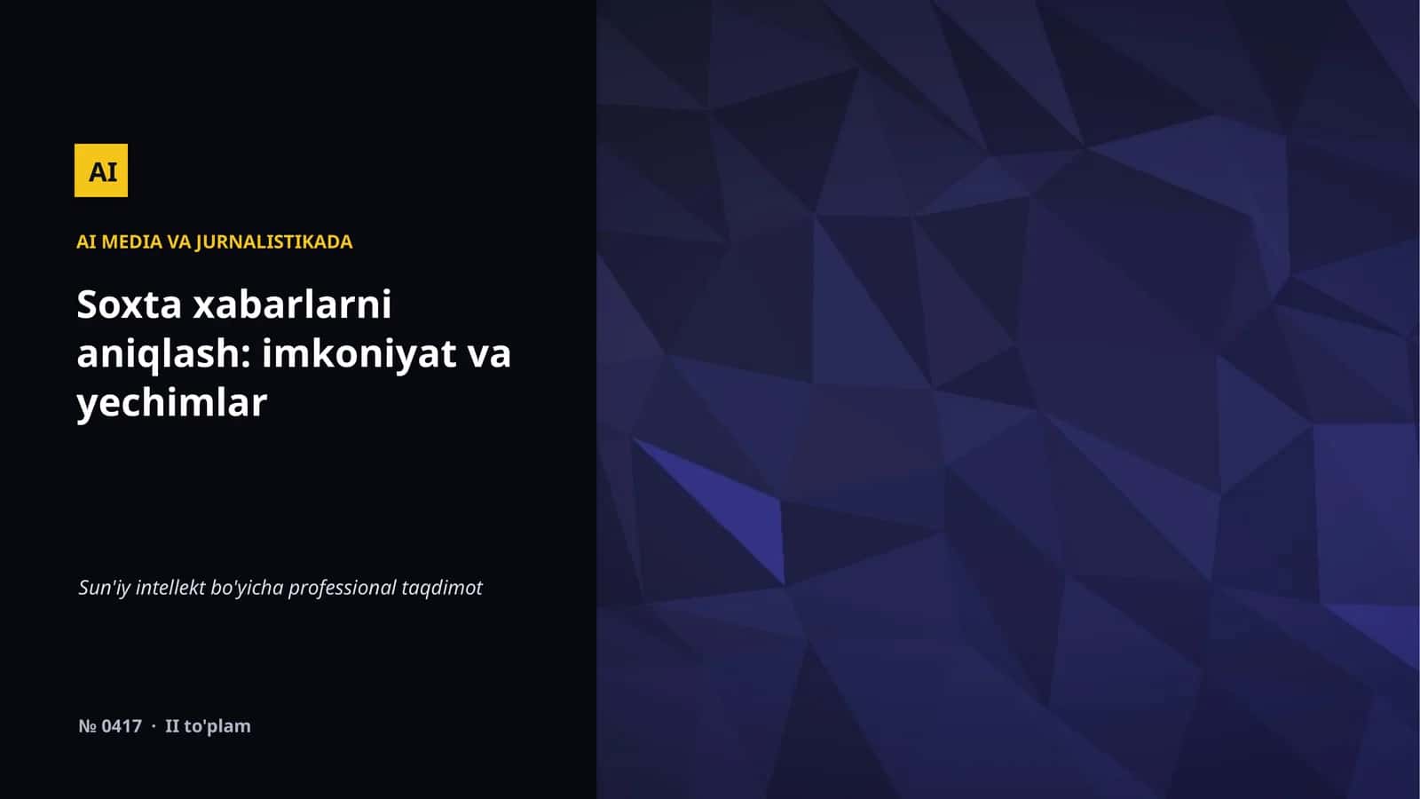 AI MEDIA VA JURNALISTIKADA 1