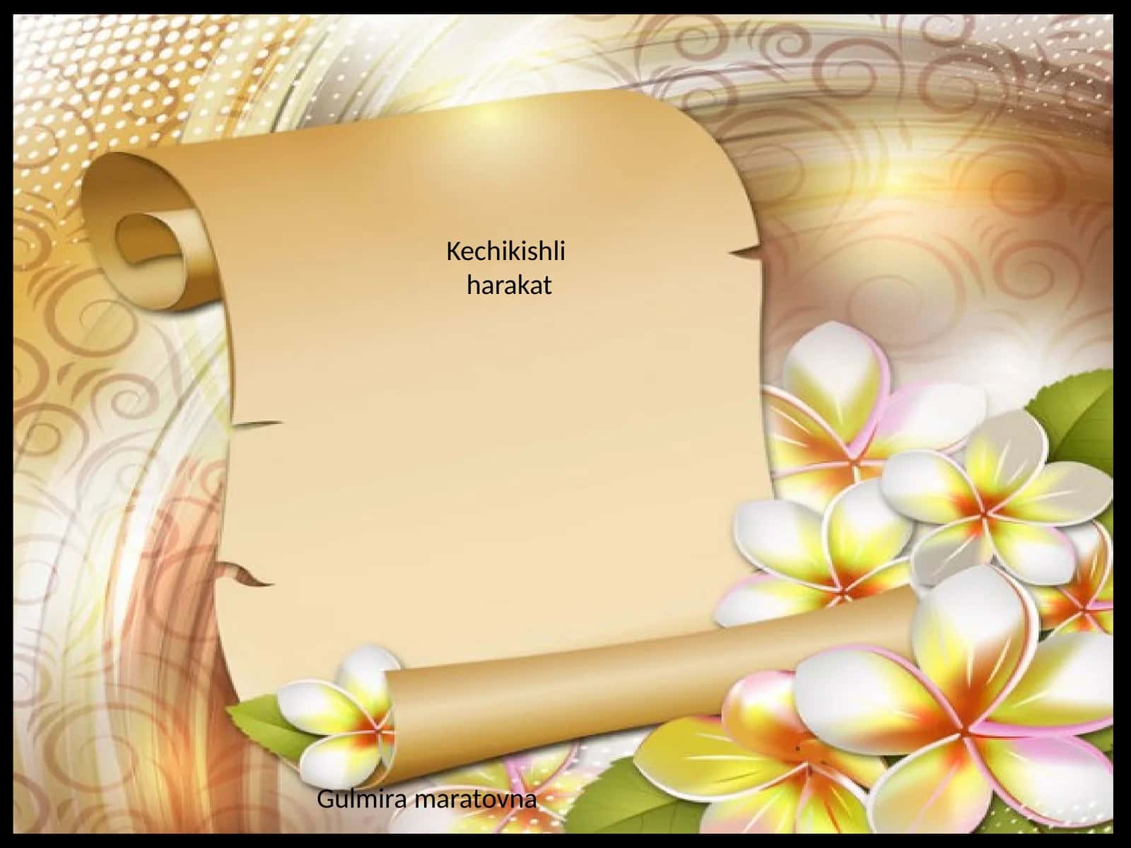 Kechikishli harakat 1