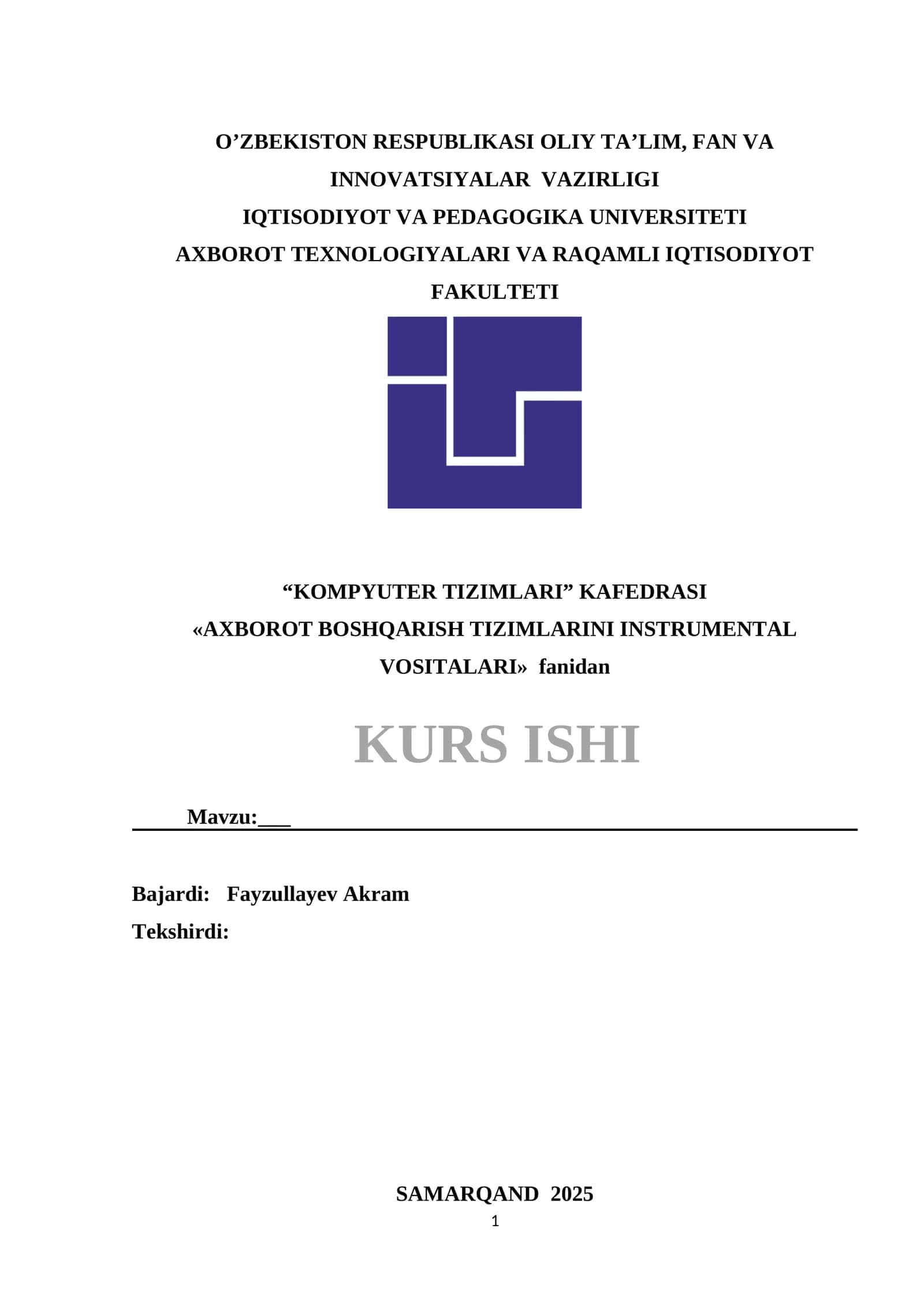 Algoritmning Umumiy Tushunchasi 1