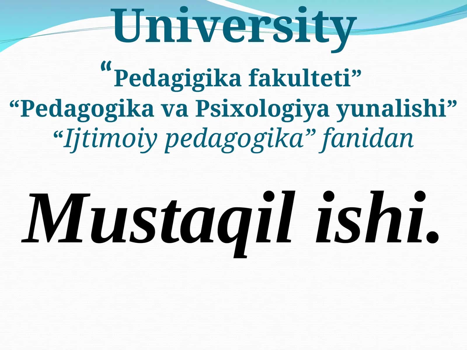 Ijtimoiy pedagogika 1