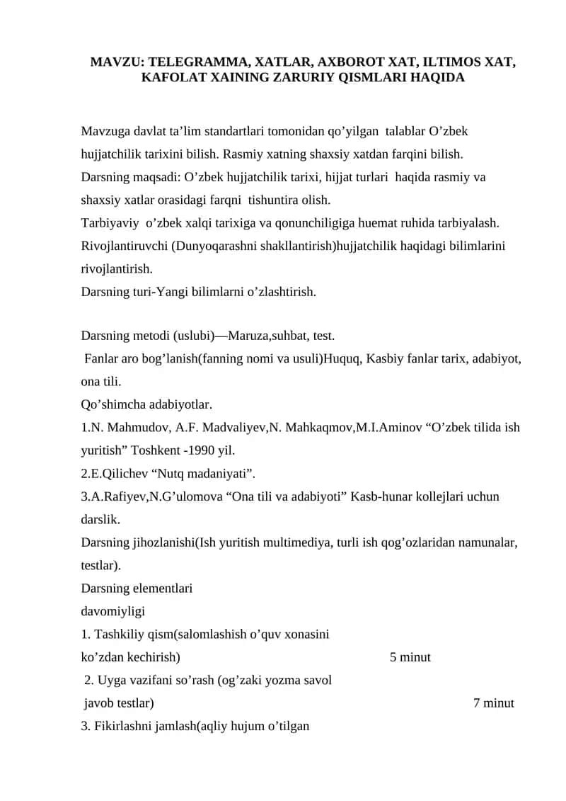 O’zbek tilida ish yuritish 1