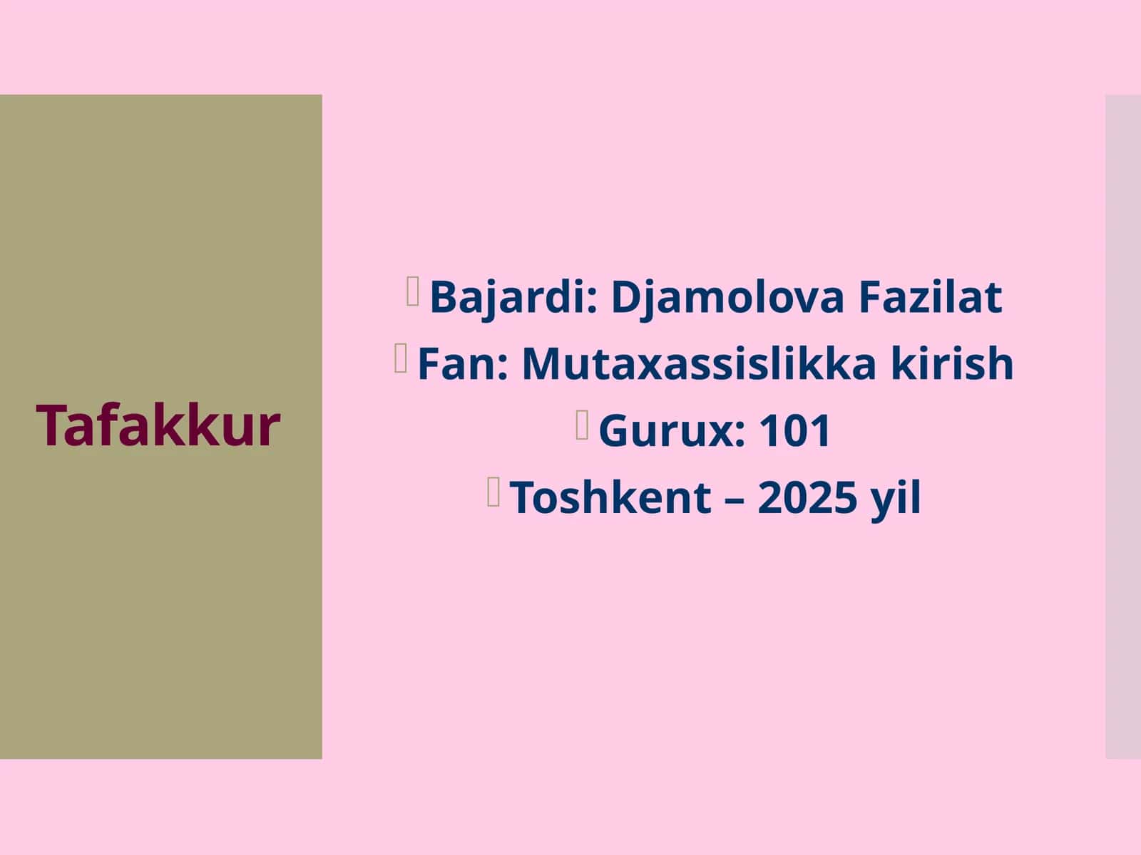 Tafakkur 1