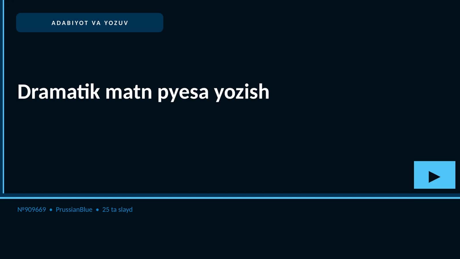 Dramatik matn pyesa yozish 1