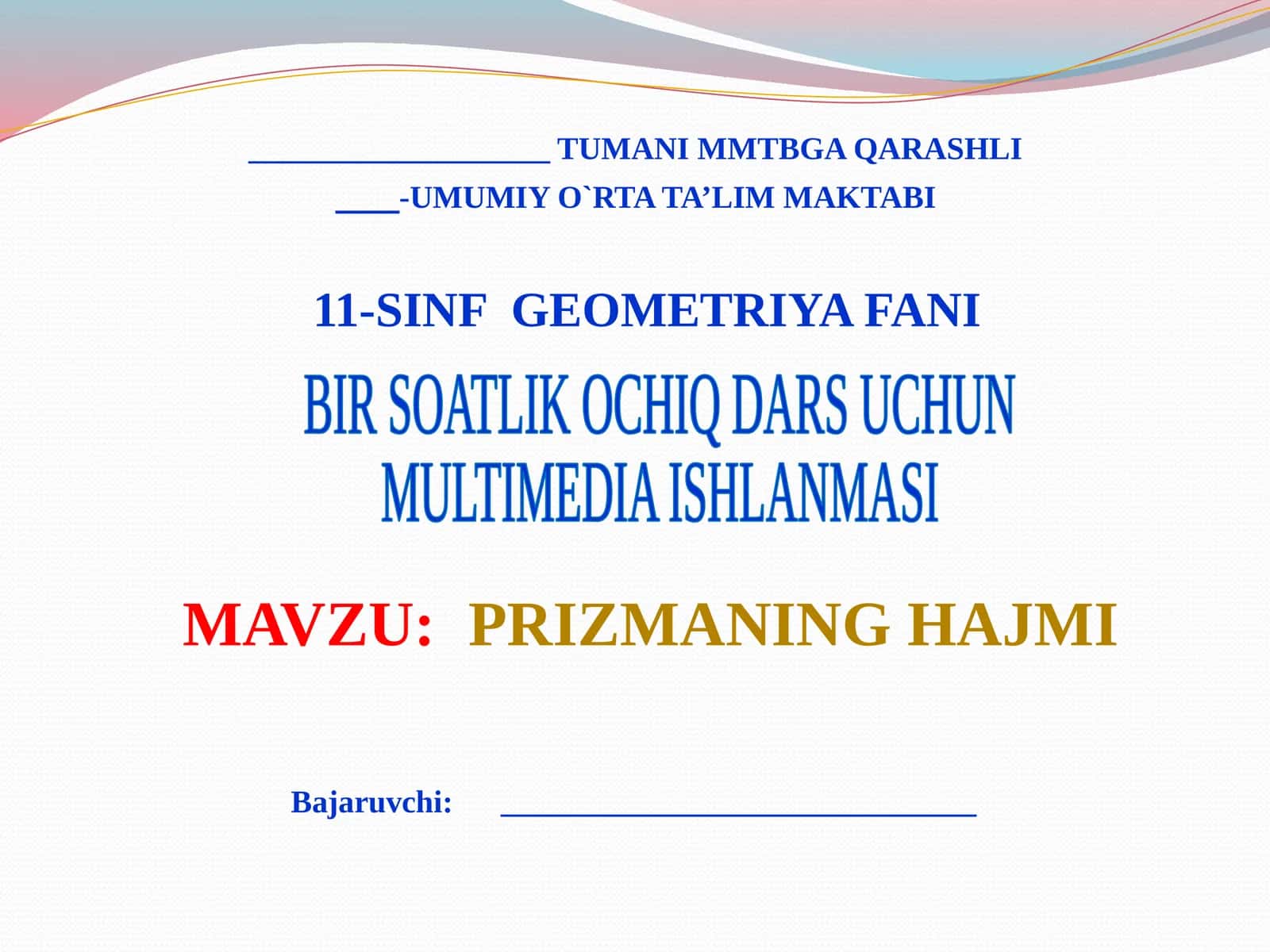 PRIZMANING HAJMI 1