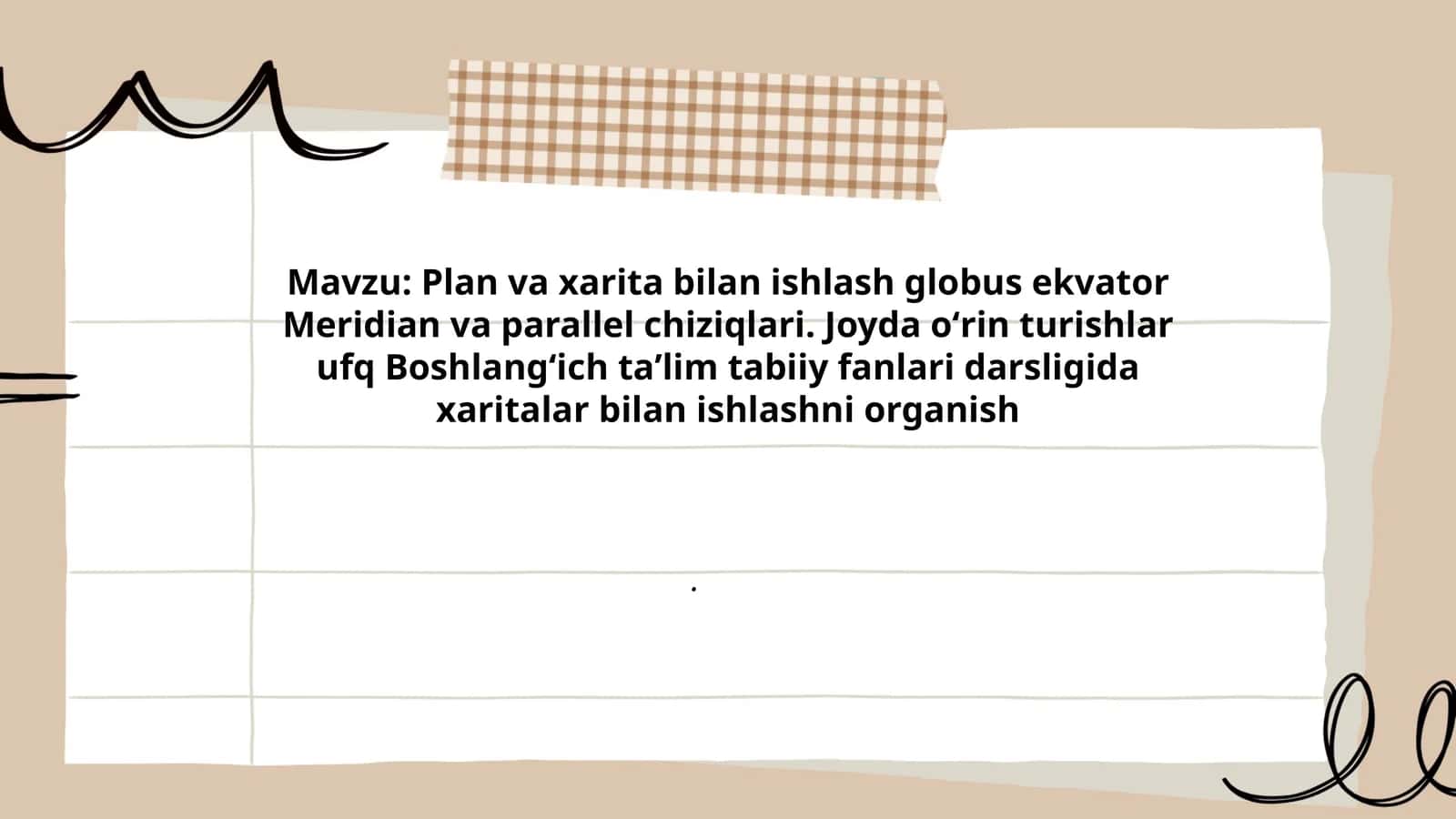 Plan va Xarita bilan Ishlash 1