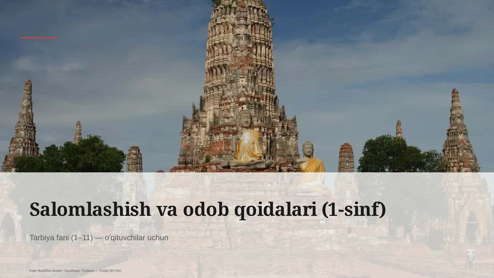 Salomlashish va odob qoidalari (1-sinf) 1