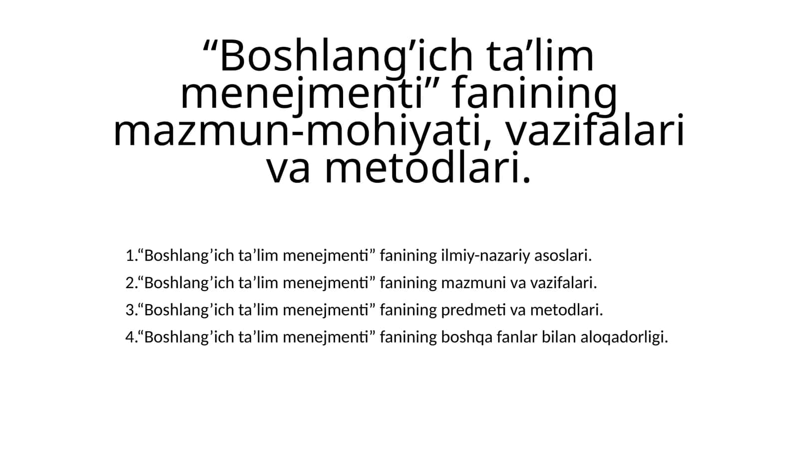 Boshlang’ich ta’lim menejmenti 1