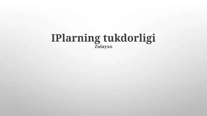 IP-manzilni tekshirish usullari 1