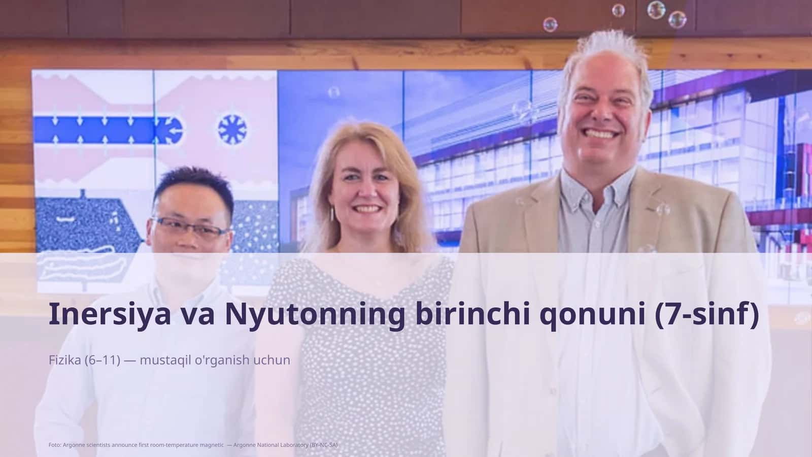 Inersiya va Nyutonning birinchi qonuni (7-sinf) 1