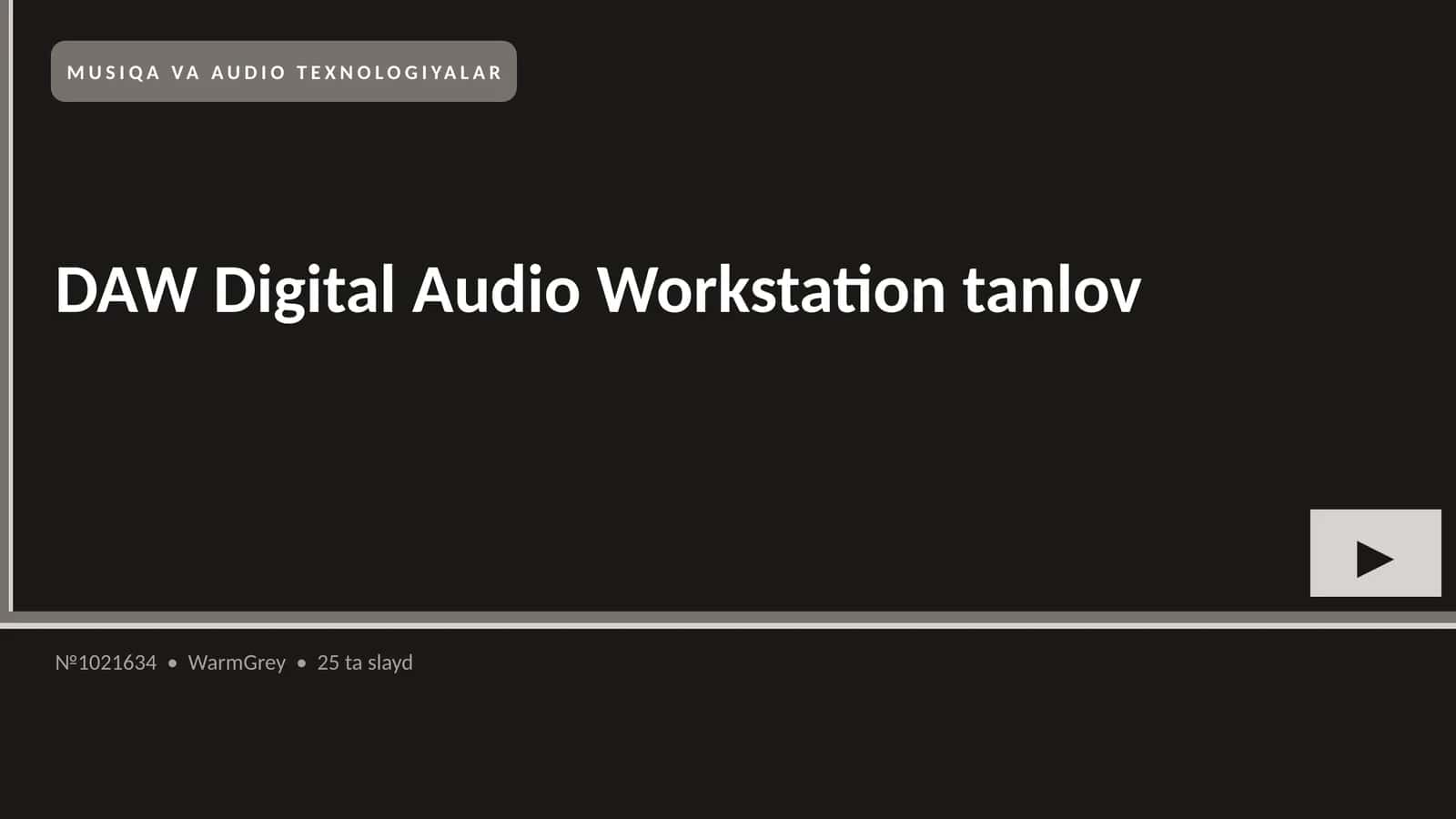 DAW Digital Audio Workstation tanlov 1