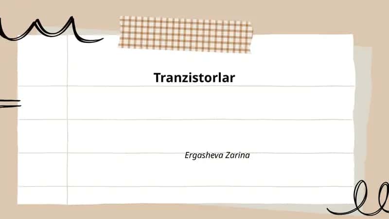 Tranzistorlar 1