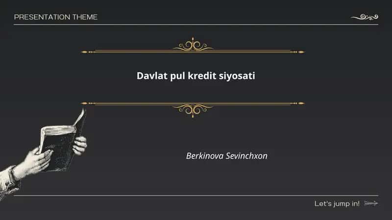 Davlat pul-kredit siyosati 1