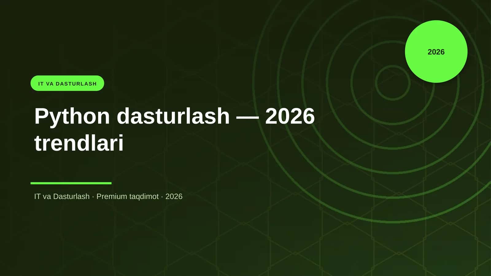 Python dasturlash — 2026 trendlari 1