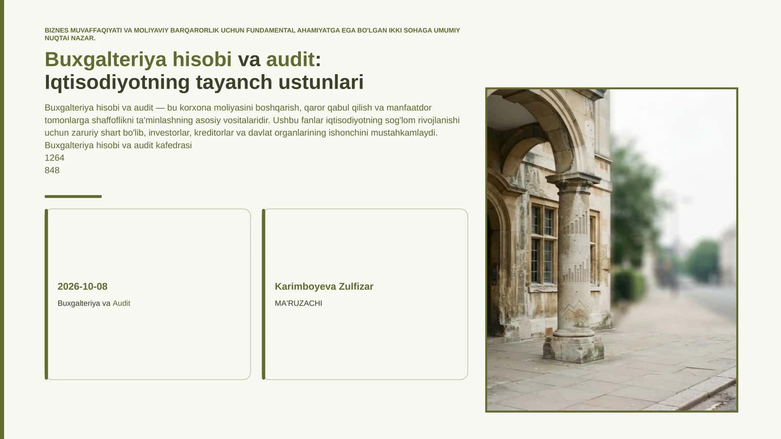 Buxgalteriya hisobi va audit 1