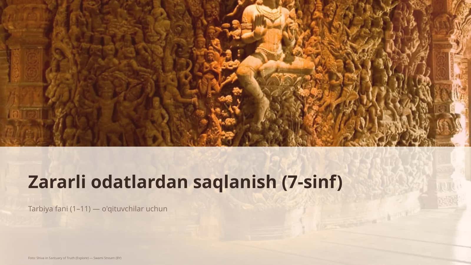 Zararli odatlardan saqlanish (7-sinf) 1
