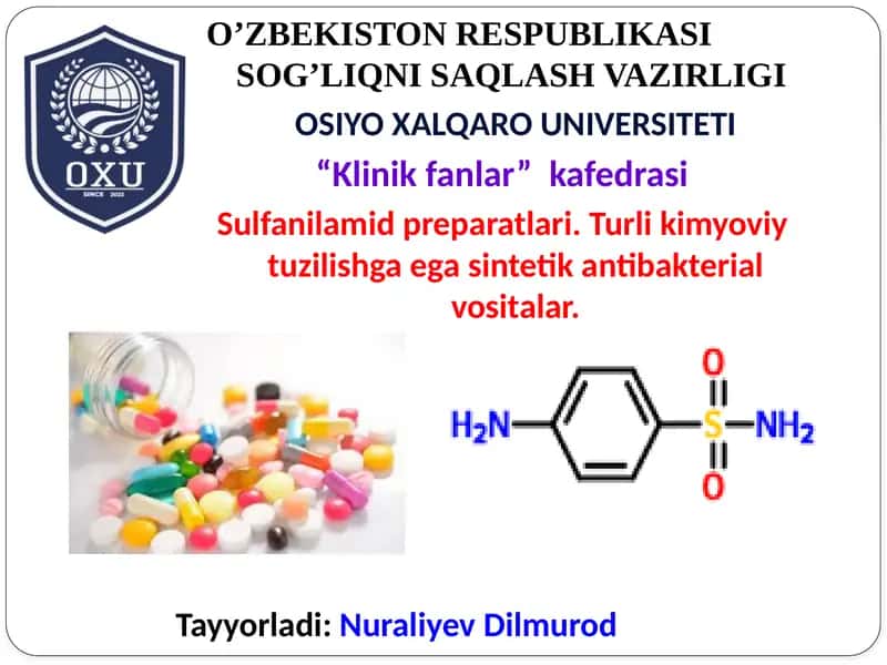 Sulfanilamid preparatlari 1